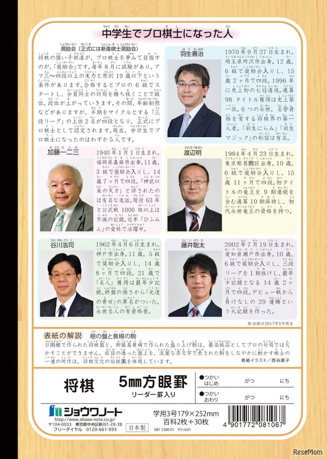 裏表紙のデザイン