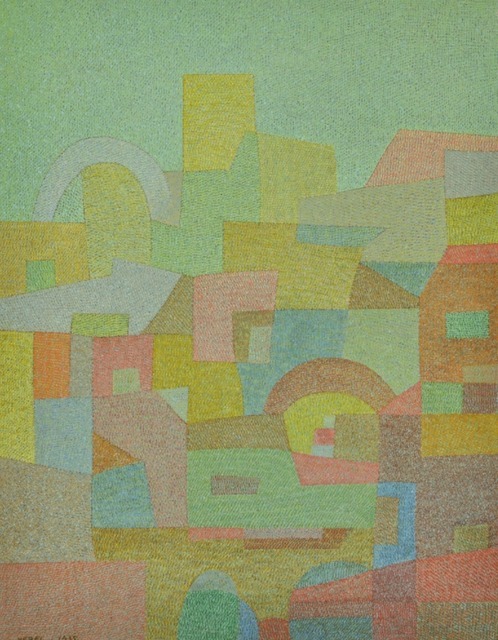 オットー・ネーベル　《地中海から(南国)》1935年、水彩・紙、厚紙に貼付、オットー・ネーベル財団