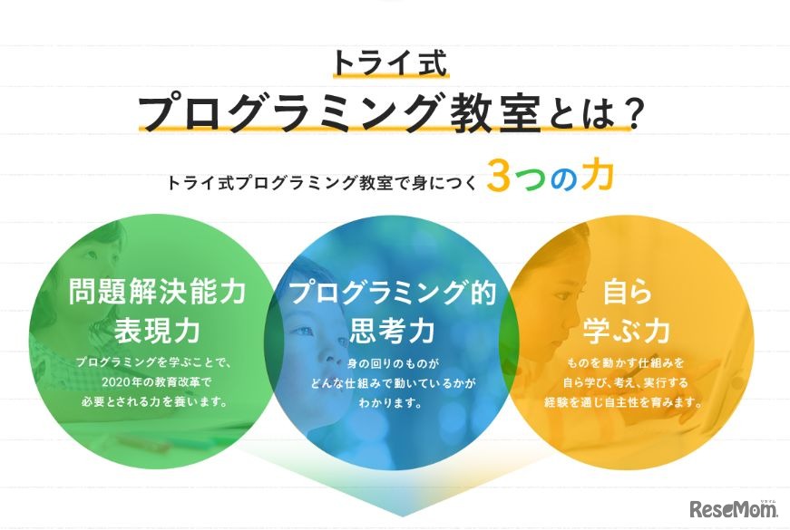 トライ式プログラミン教室で育つ3つの力