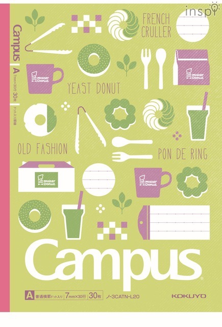 キャンパスノート<ミスタードーナツパーティ>（5色パック）