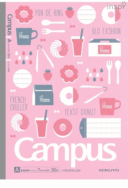 キャンパスノート<ミスタードーナツパーティ>（5色パック）