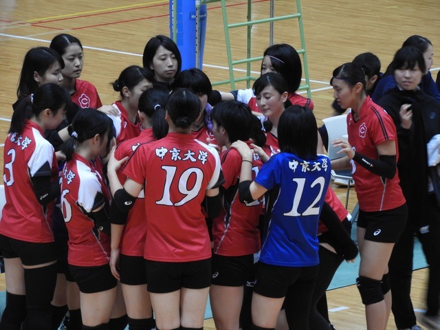 ベスト８に進出した中京大選手たち