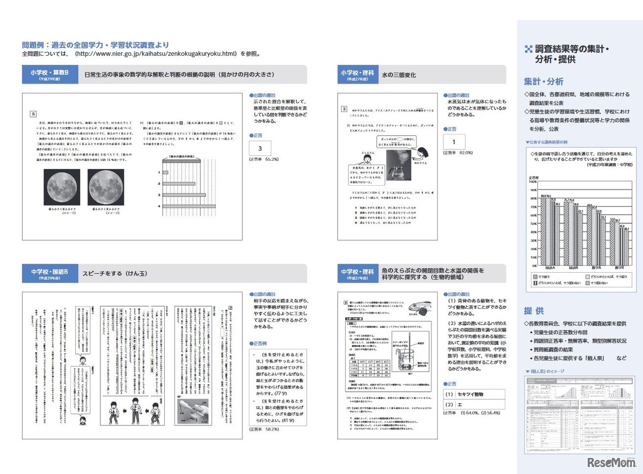 平成30年度全国学力・学習状況調査リーフレット（A3版）