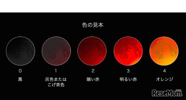 キャンペーンで用いる「ダンジョンの尺度」色の見本　（c） 国立天文台天文情報センター