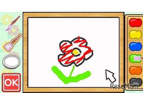 「おえかき」メニュー（イメージ）