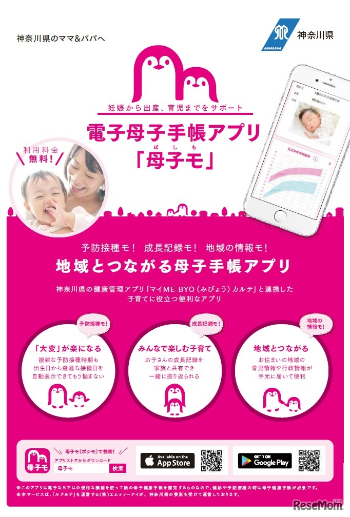 電子母子手帳アプリ「母子モ」