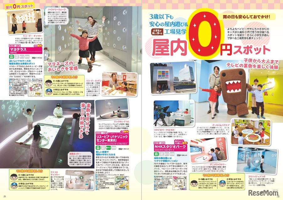 「こどもとおでかけ365日 2018-2019首都圏版」中面