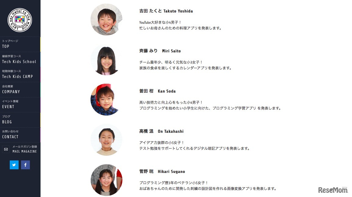 Kids Creator’s Studioに参加した小学生たち