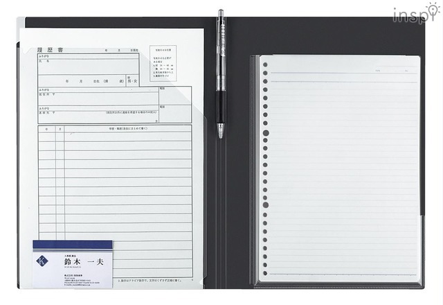 「ライティングホルダー」（中面）の使用例