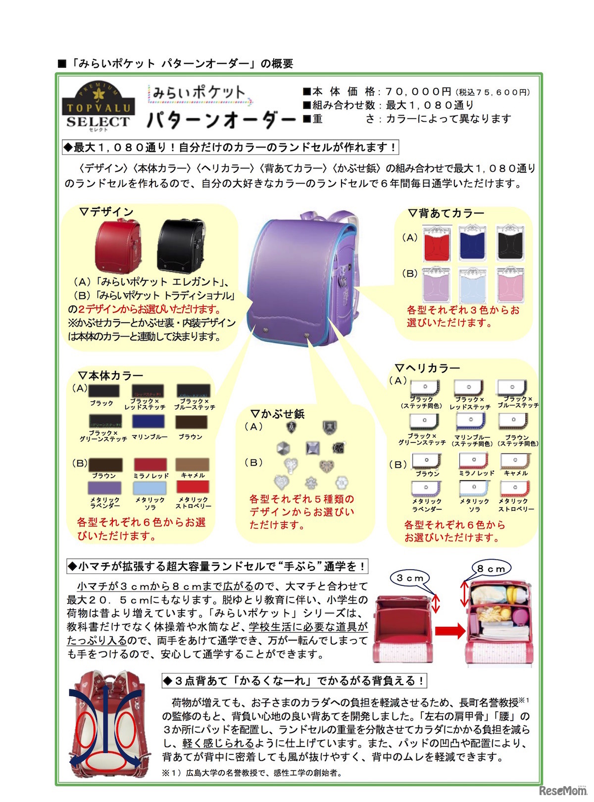 「みらいポケット パターンオーダー」の概要