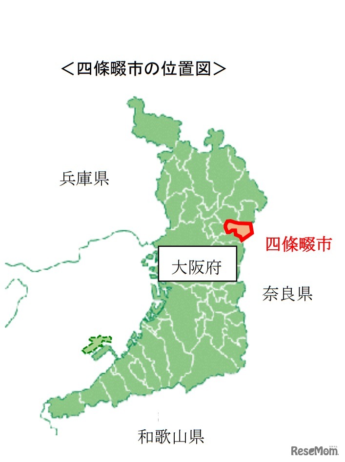 四條畷市の位置図