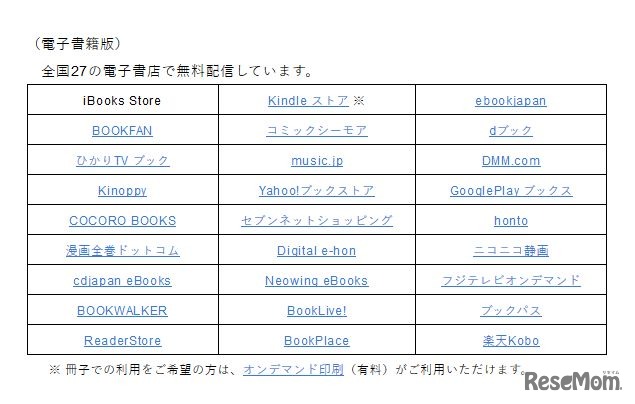 「ネットワークビギナーのための情報セキュリティハンドブック」電子書籍版を無料配信する電子書店の一覧