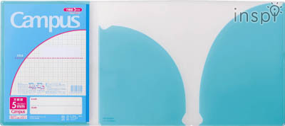 キャンパスプリント整とんカバーノート。ポケットが2つ付いています。