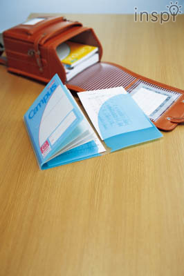 キャンパスプリント整とんカバーノート使用例。