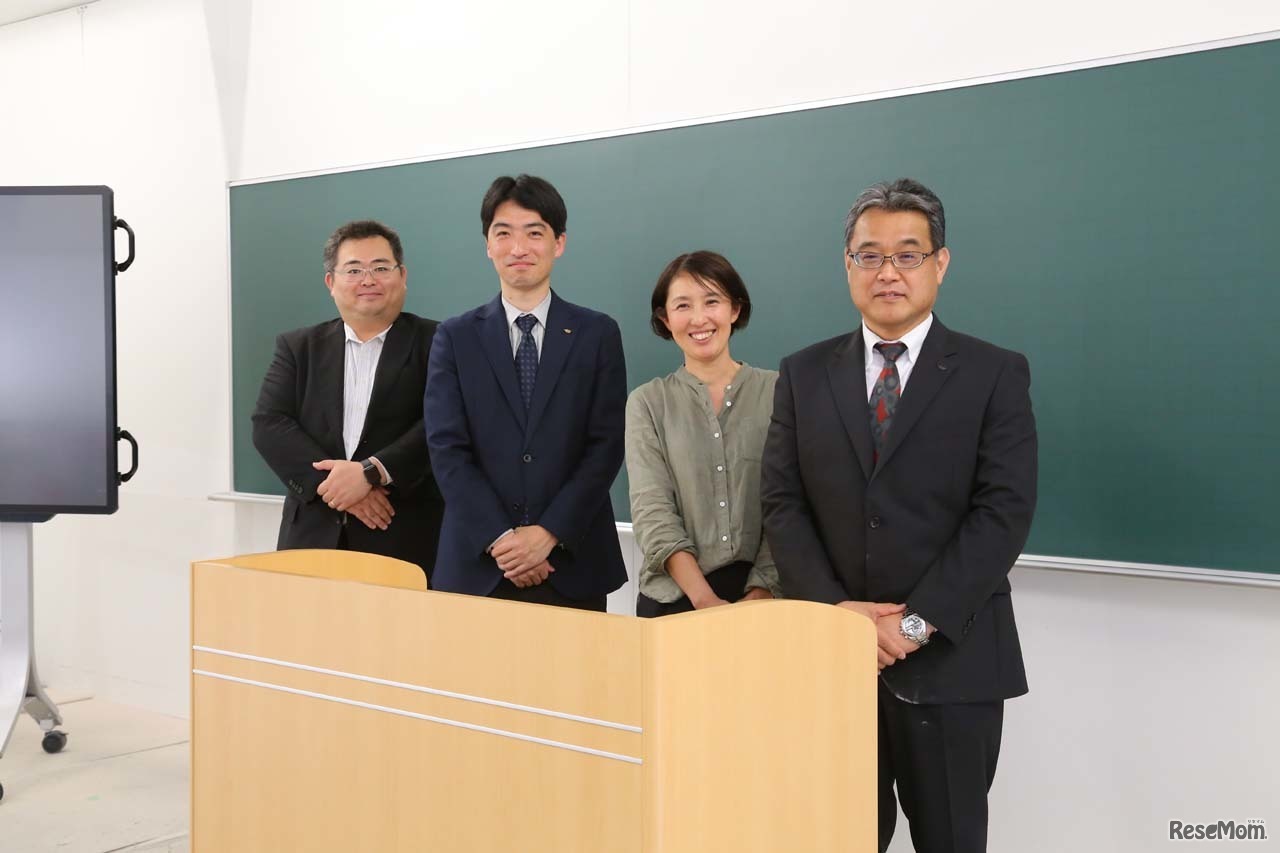 左から、メディアオーパスプラスの圓林真吾氏、学研プラスの難波大樹氏、永野初美、金谷敏博氏