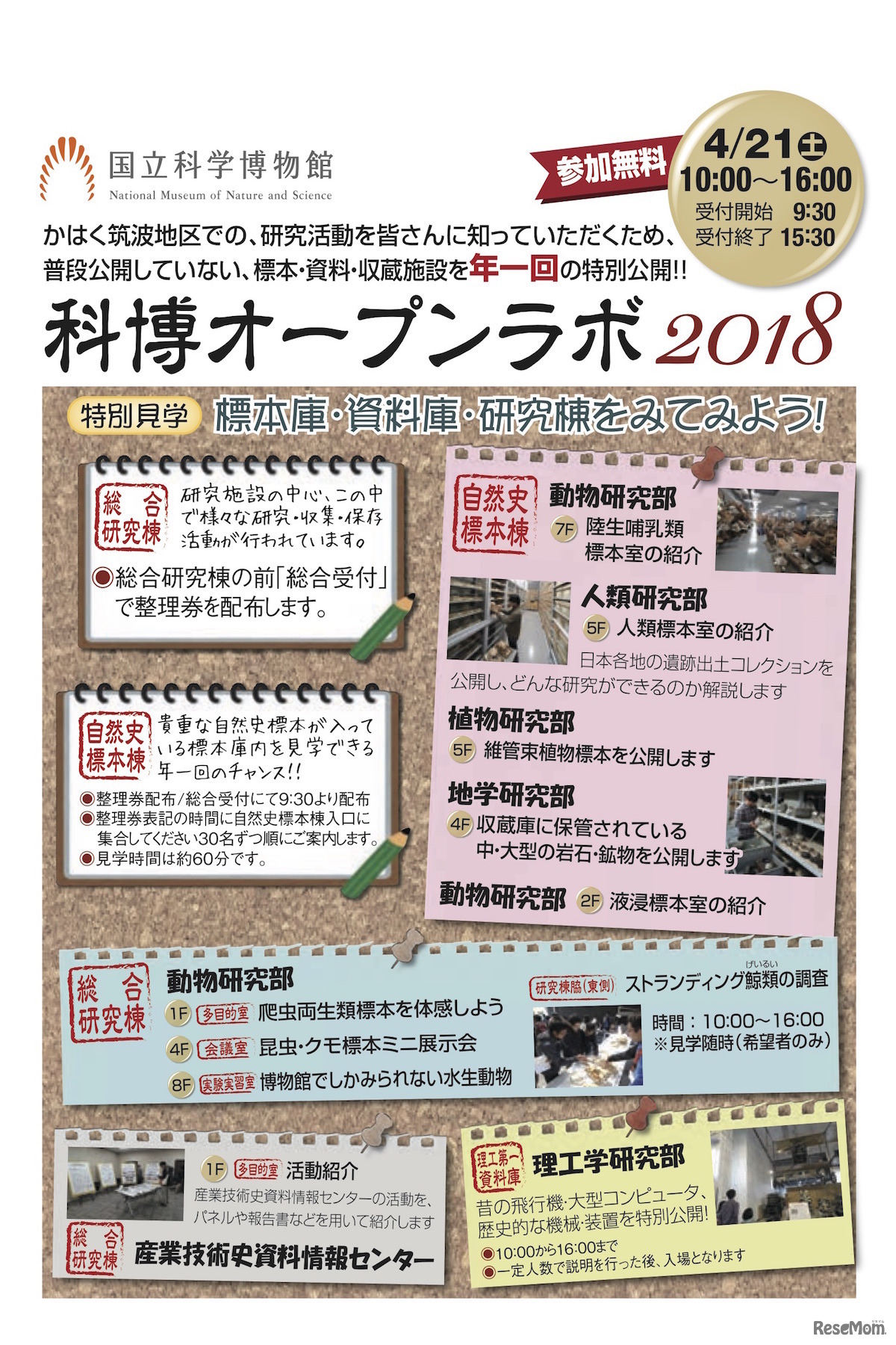 国立科学博物館「科博オープンラボ2018」