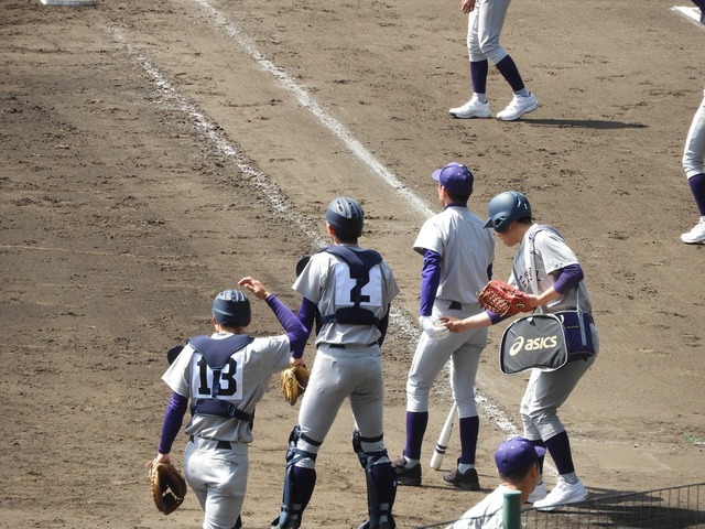 花巻東のシートノック