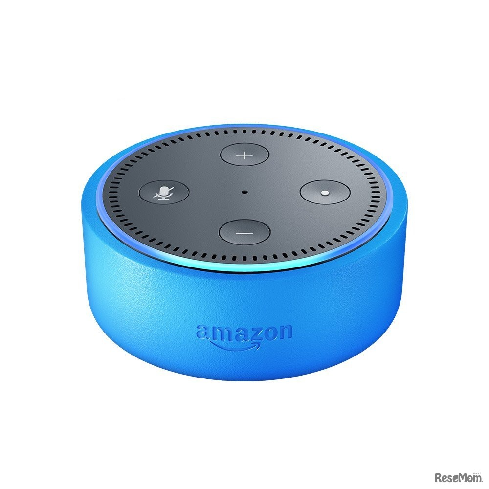 「Echo Dot Kids Edition」画像は青。ケースカラーはこのほか緑と赤の全3色
