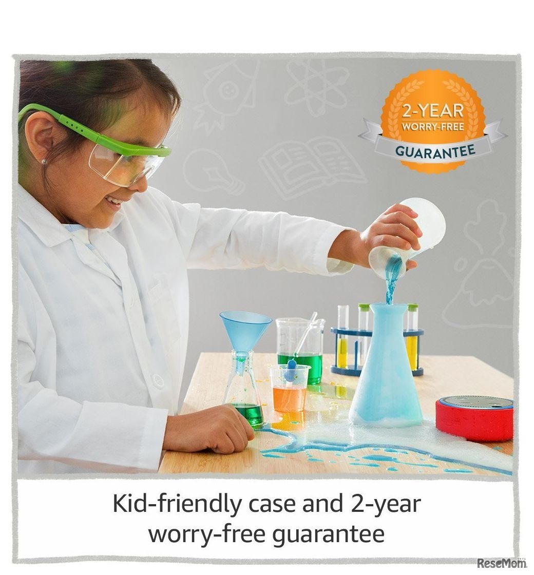 「Echo Dot Kids Edition」　子どもの利用を想定し、専用ケースがつく