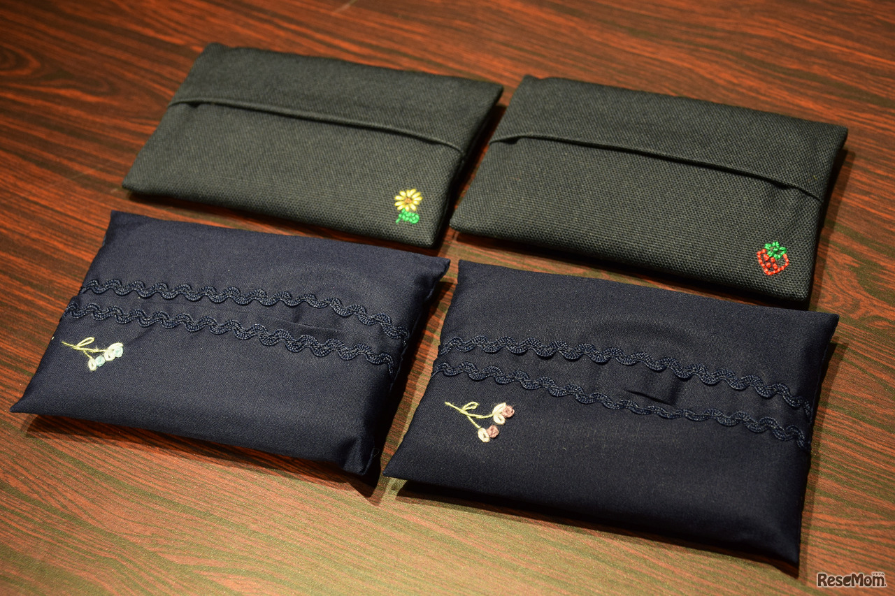お子さまのイメージに合わせた刺繍を選べるティッシュケース