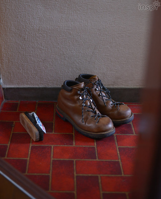 野川氏愛用の山の相棒展示。