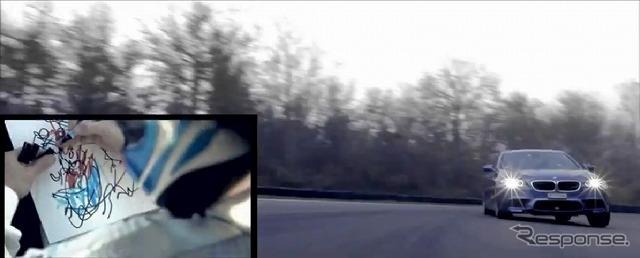 サーキットを攻める新型BMW M5の助手席で描き出された「世界最速のクリスマスカード」