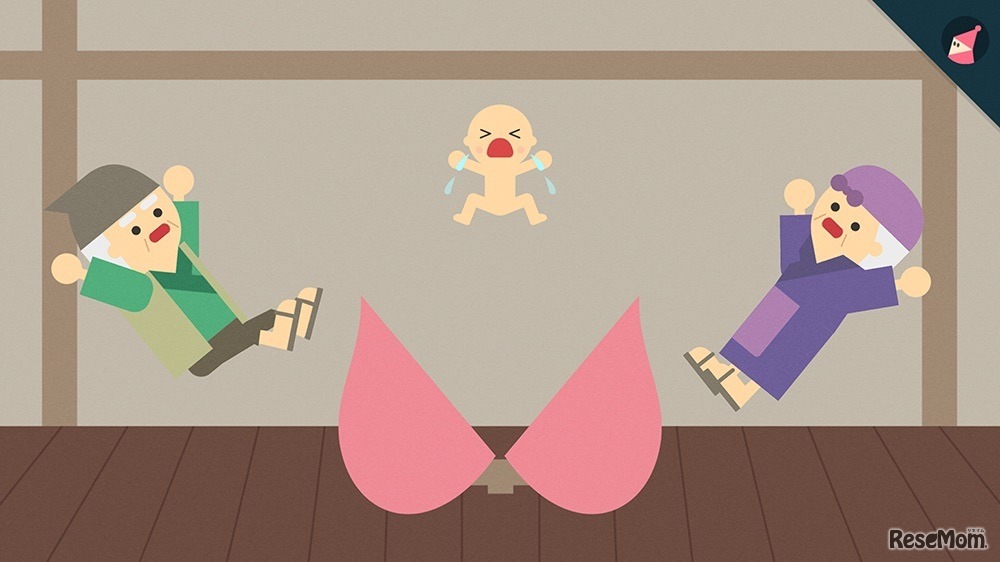 アプリ「かみなしばい」桃太郎の画面イメージ