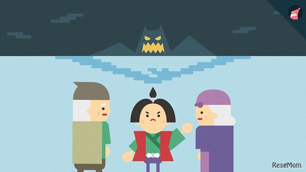 アプリ「かみなしばい」桃太郎の画面イメージ