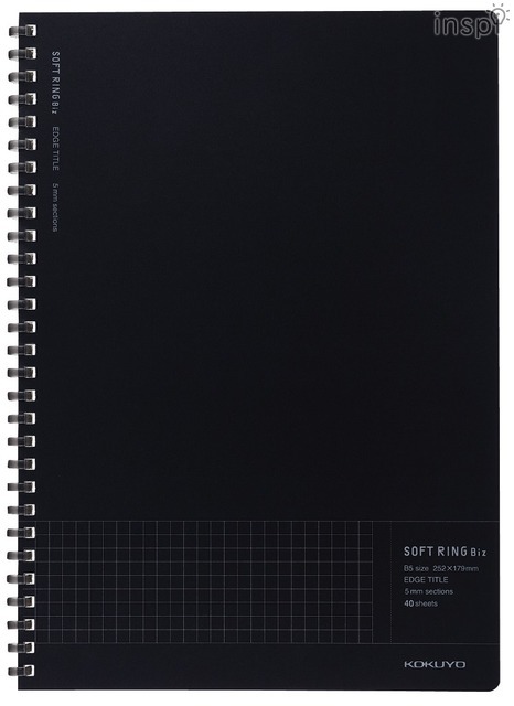 ソフトリングノートBizエッジタイトル方眼罫5mm