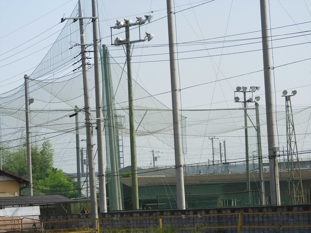 通りから見た、熊谷商グラウンド