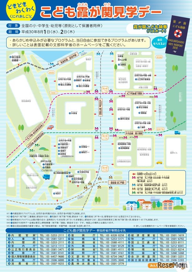 2018年　こども霞が関見学デー　地図