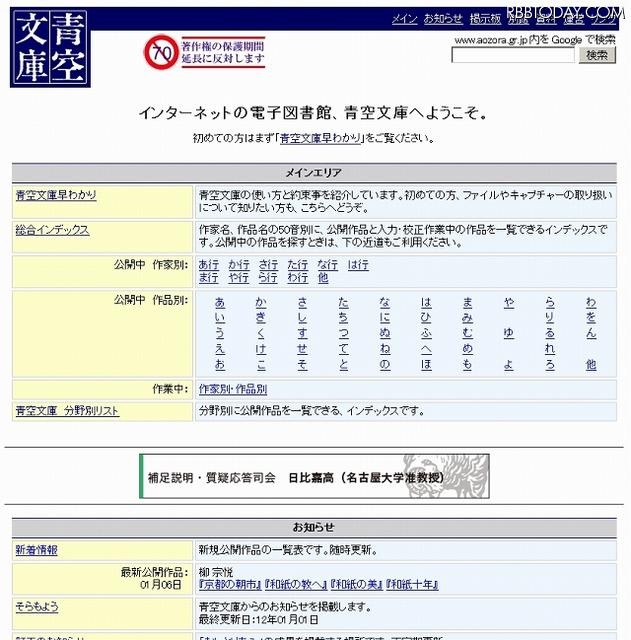 青空文庫トップページ