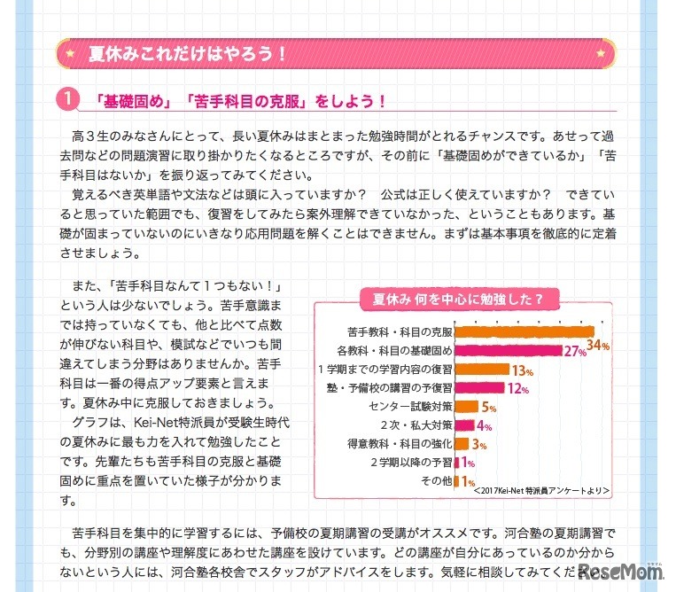 「夏休み40日間の過ごし方」夏休みこれだけはやろう！