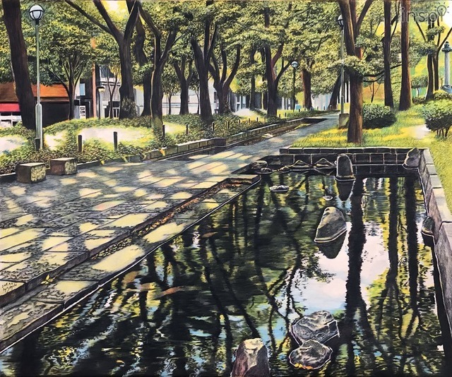 「光の朝　名古屋市久屋大通公園」