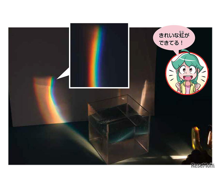 【自由研究】懐中電灯の光で虹をつくろう（小学生向け）