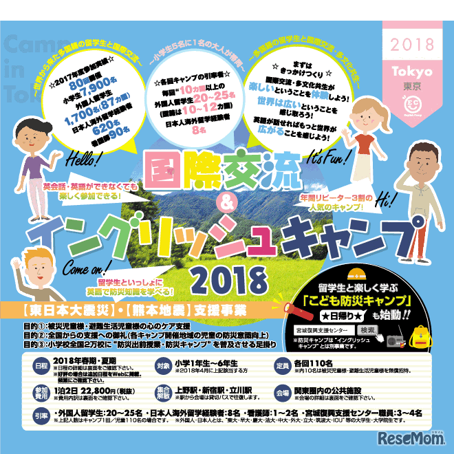 「国際交流イングリッシュキャンプ2018」東京エリア