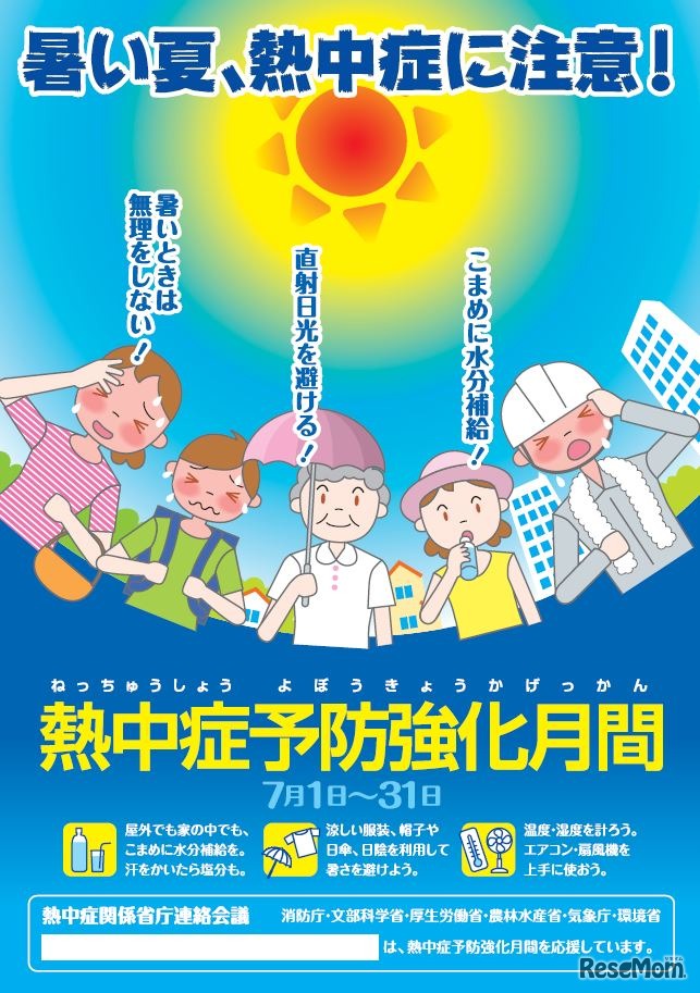 熱中症予防強化月間ポスター