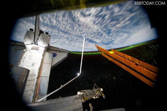 ISSから撮影されたオーロラ