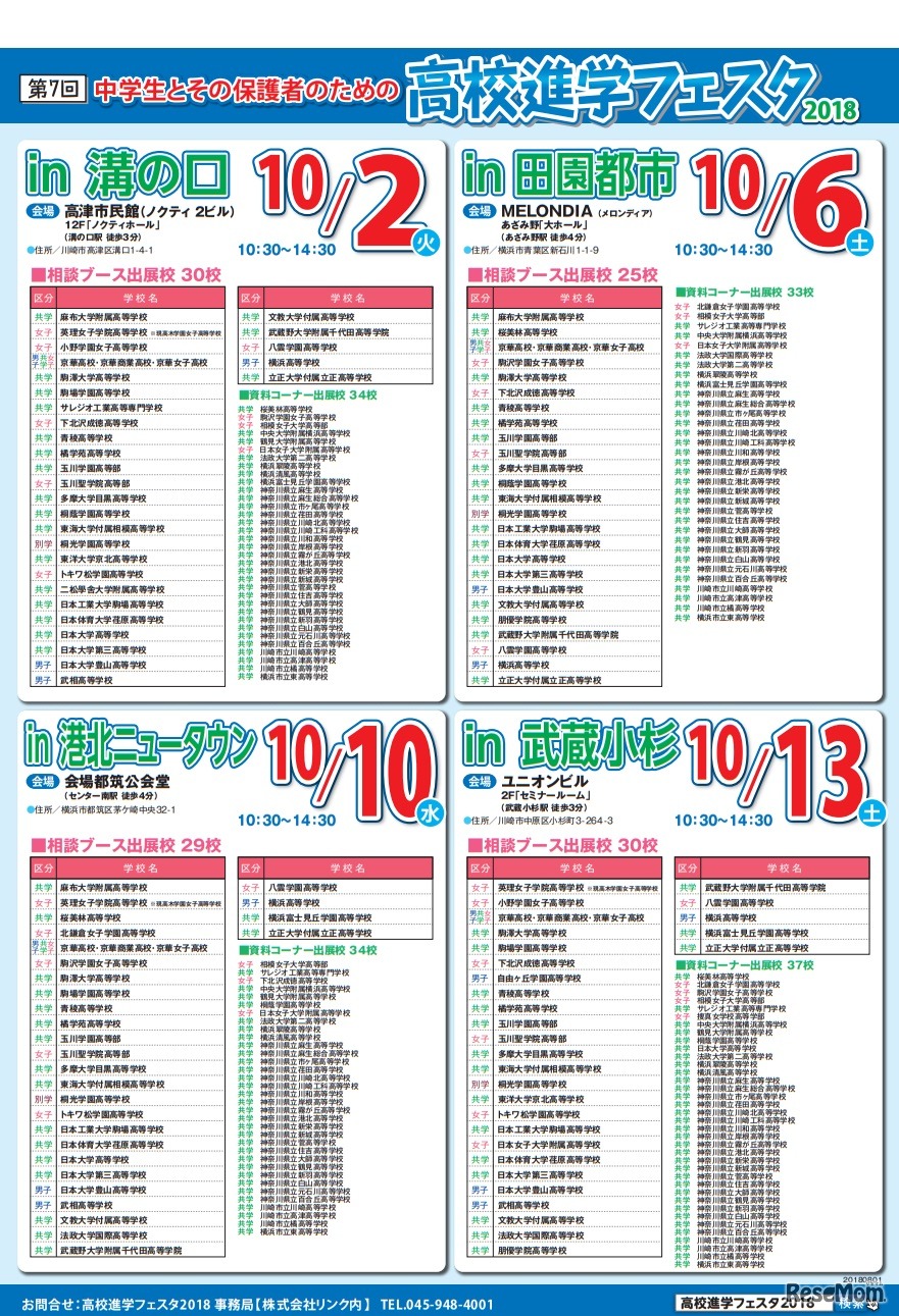 高校進学フェスタ2018