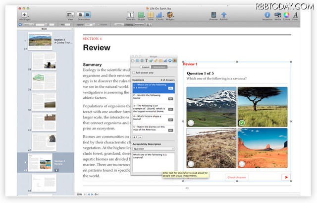 ムービーの他、iWorksで作成したファイルをドラッグ＆ドロップで埋め込むことができる