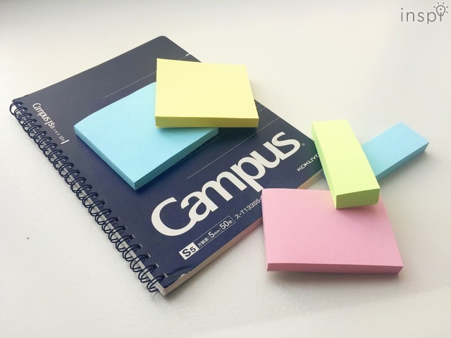 今回のオススメ「キャンパスツインリングノート（方眼罫）」と「K2ふせん」