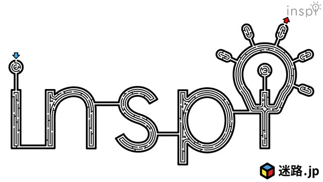 今回のインタビューを記念して制作されたinspi迷路