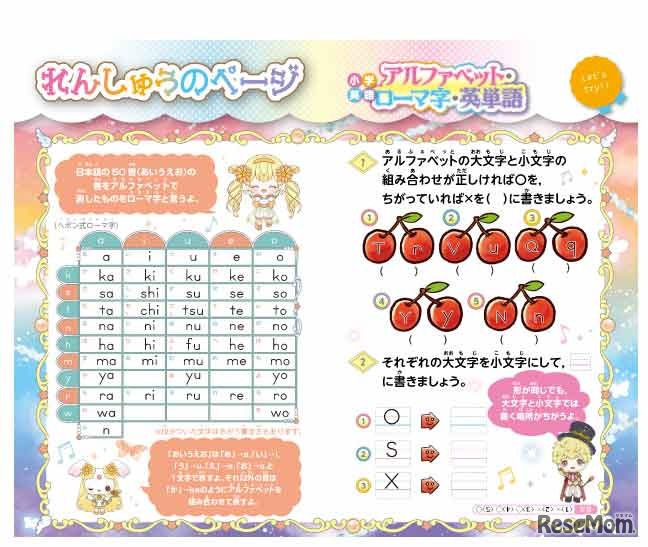 アルファベット・ローマ字・英単語ドリル練習ページ