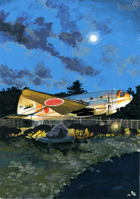 読売中高生新聞賞を受賞した、東星学園高等学校1年・筋野古都美さんの「夜の航空公園」