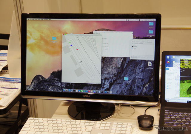 「ネットワークアシスト型自動運転プラットフォーム」の展示