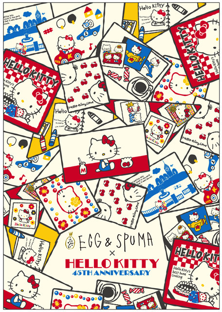 「EGG＆SPUMA×HELLO KITTY 45TH ANNIVERSARY CAFE」(C) 1976, 1999,2019 SANRIO CO., LTD. APPROVAL NO. G593641