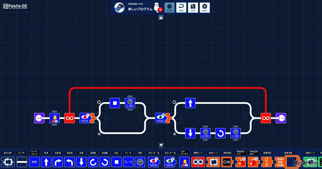 専用ソフトウェア「Palette IDE」（パレットアイディーイー）