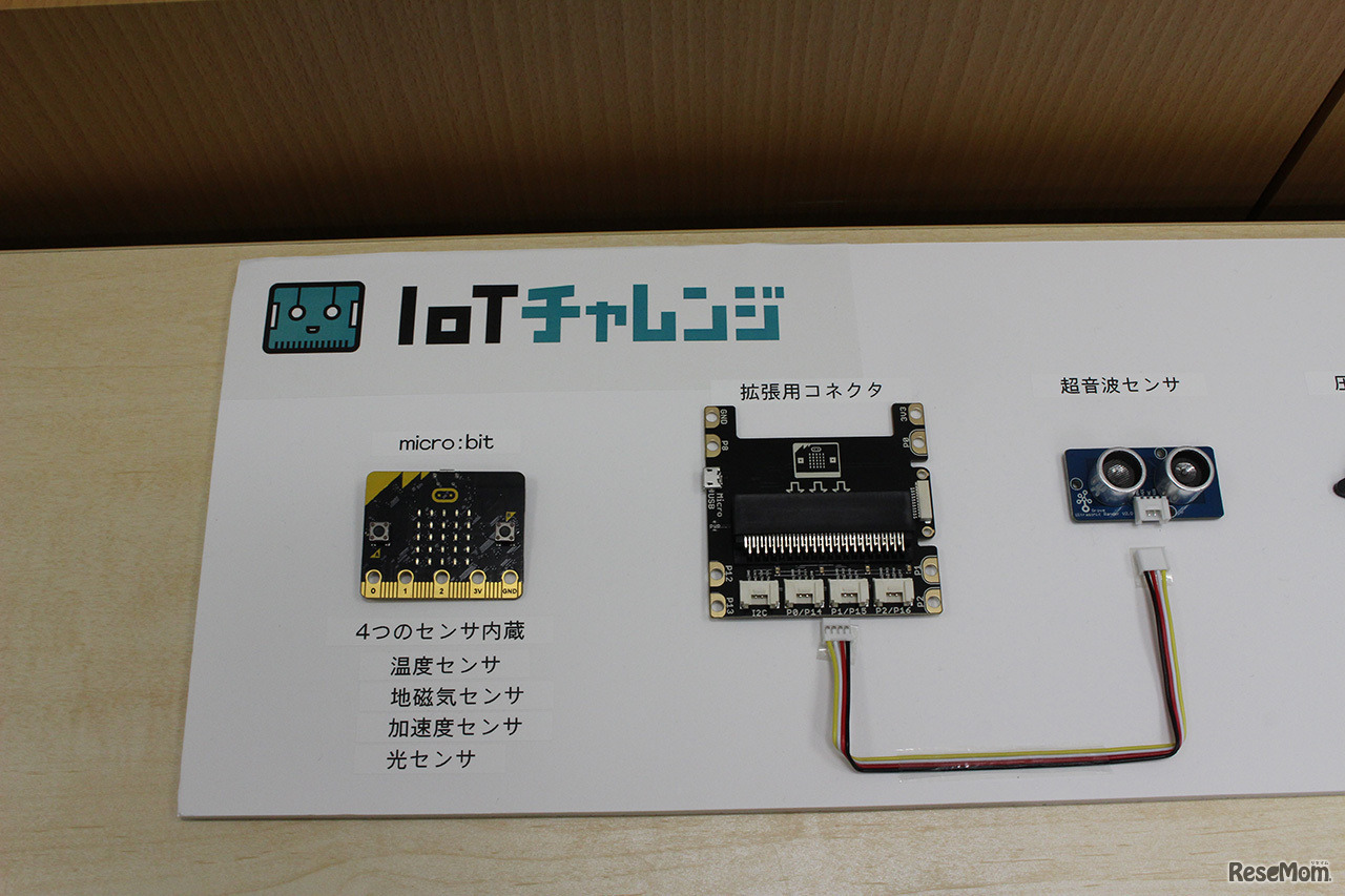 教材キットに含まれるmicro:bitとその周辺機器1