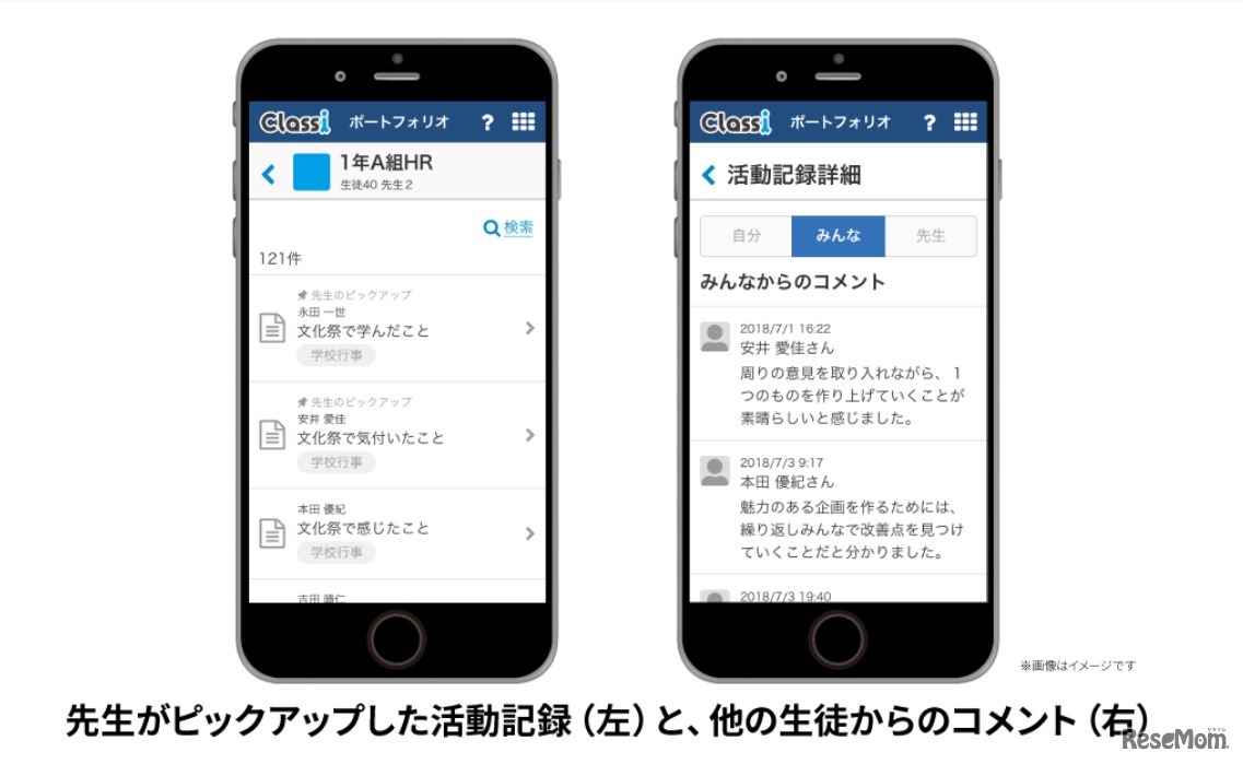 「Classi ポートフォリオ」新機能イメージ