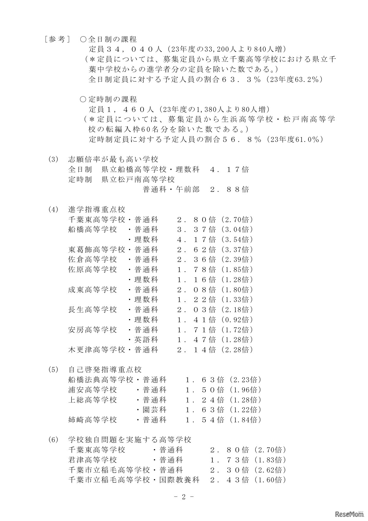志願状況について